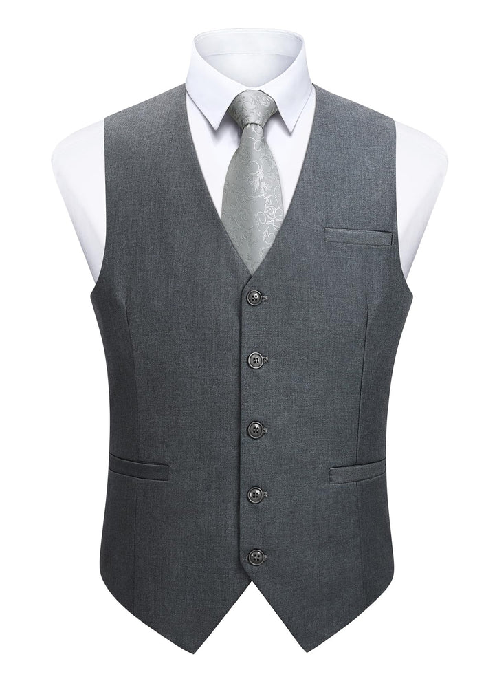 Enlision Anzugweste für Herren Formelle Einfarbige Weste Hochzeit Elegant Anzugwesten Business Weste