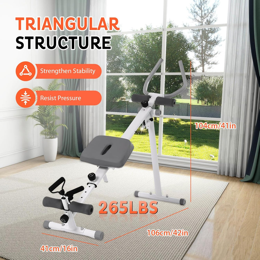 Rudergerät für Zuhause, 4-in-1-Übungsausrüstung, Klappbar Rudermaschine/Beinpressmaschine/Ab Glider