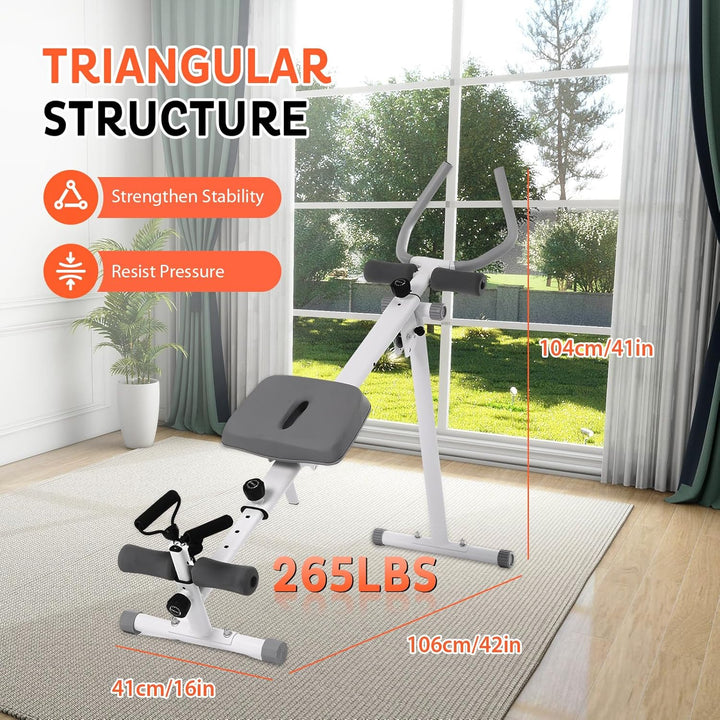 Rudergerät für Zuhause, 4-in-1-Übungsausrüstung, Klappbar Rudermaschine/Beinpressmaschine/Ab Glider