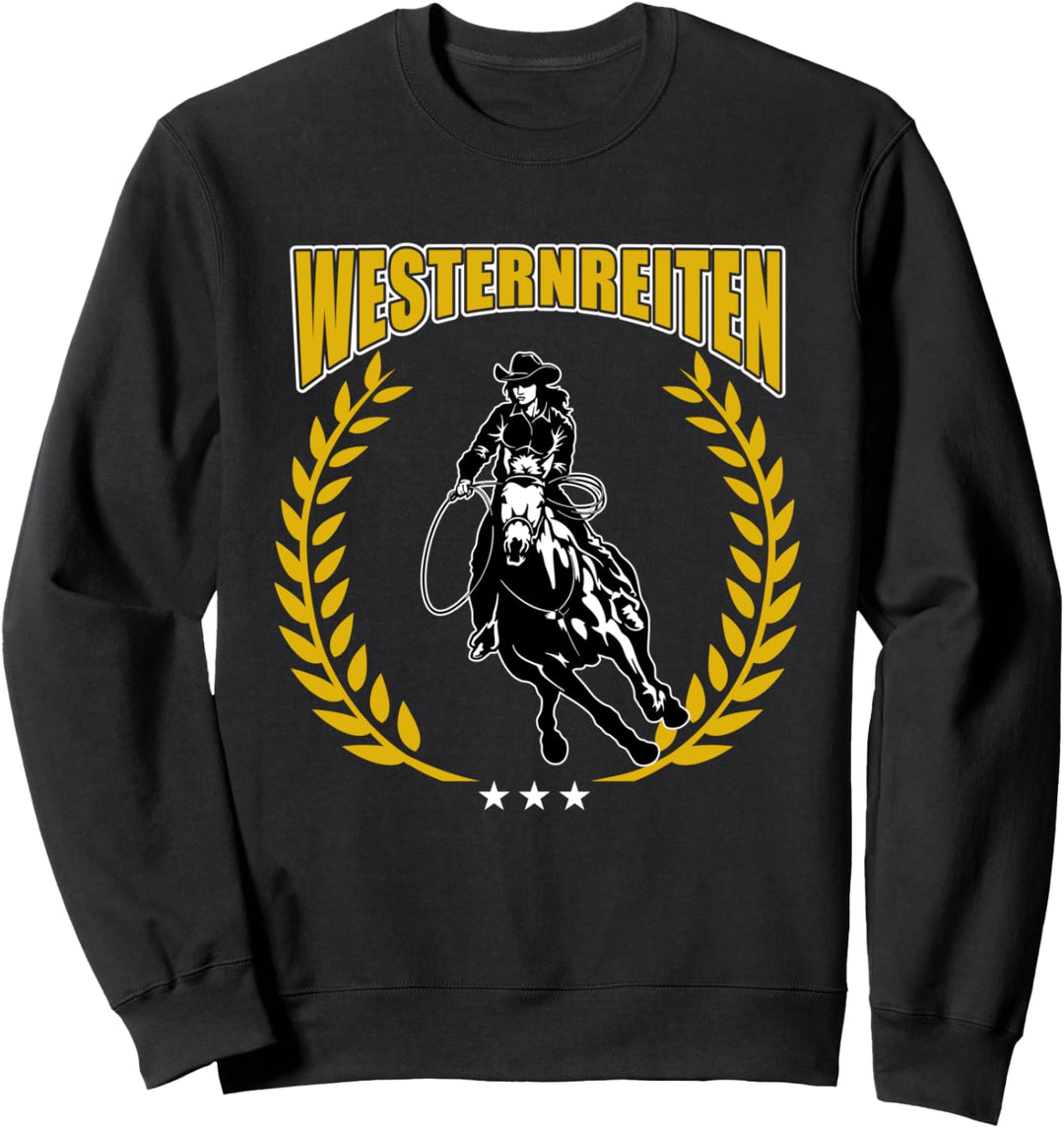Westernreiter Damen Cowgirl Pferdesport Pferd Westernreiten Sweatshirt