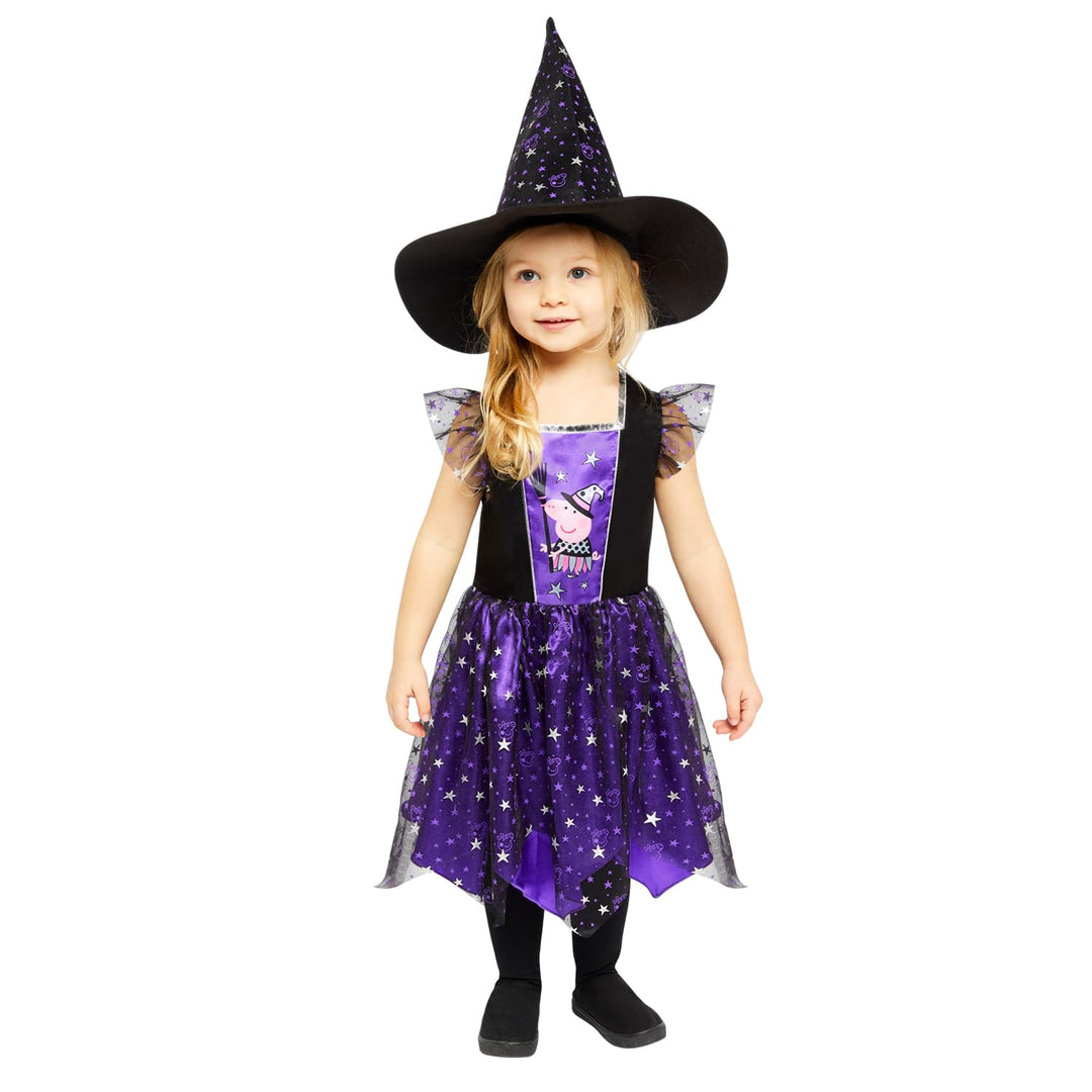Amscan - Kinderkostüm Peppa Pig Hexe, Kleid und Hut, Serie, Motto-Party, Karneval, Fasching, Hallowe