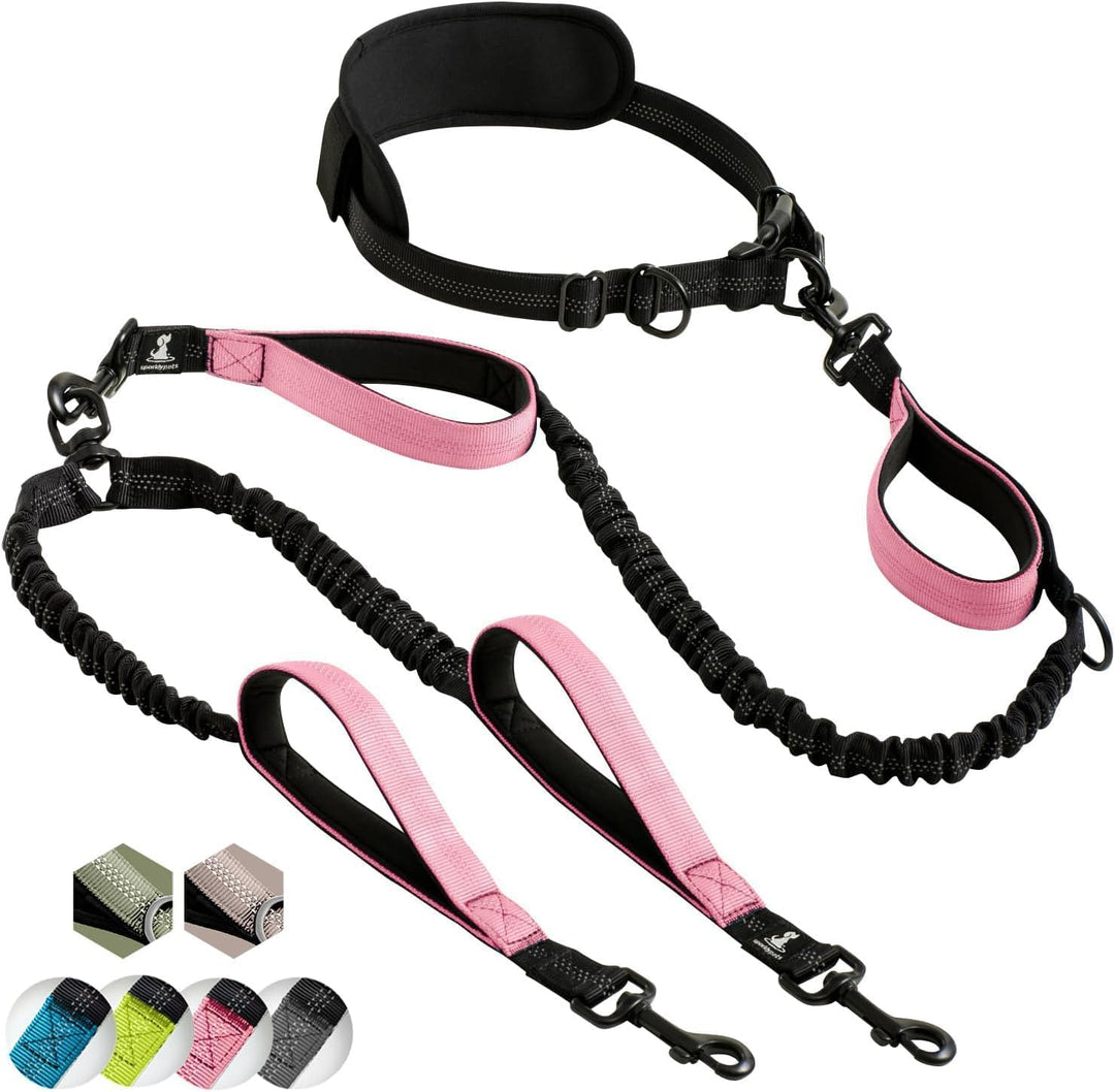 Joggingleine für Hunde zum Laufen, Joggen, Wandern | 2 in 1 Joggingleine und Normale Hundeleine für