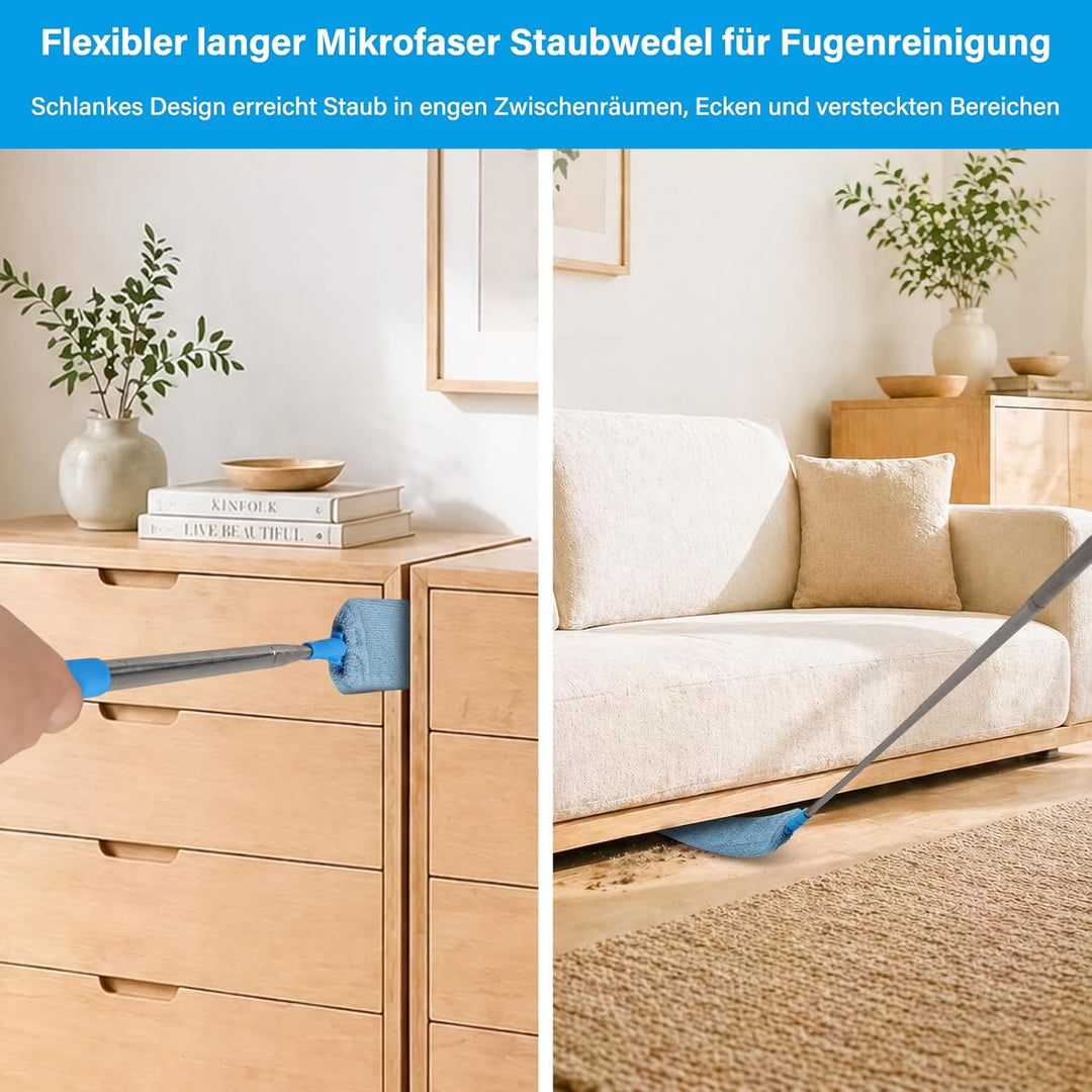 marysgift Staubwedel Teleskop Waschbar Mikrofaser Duster Lang Ausziehbar Bis 250cm,7 Stück Staubwede