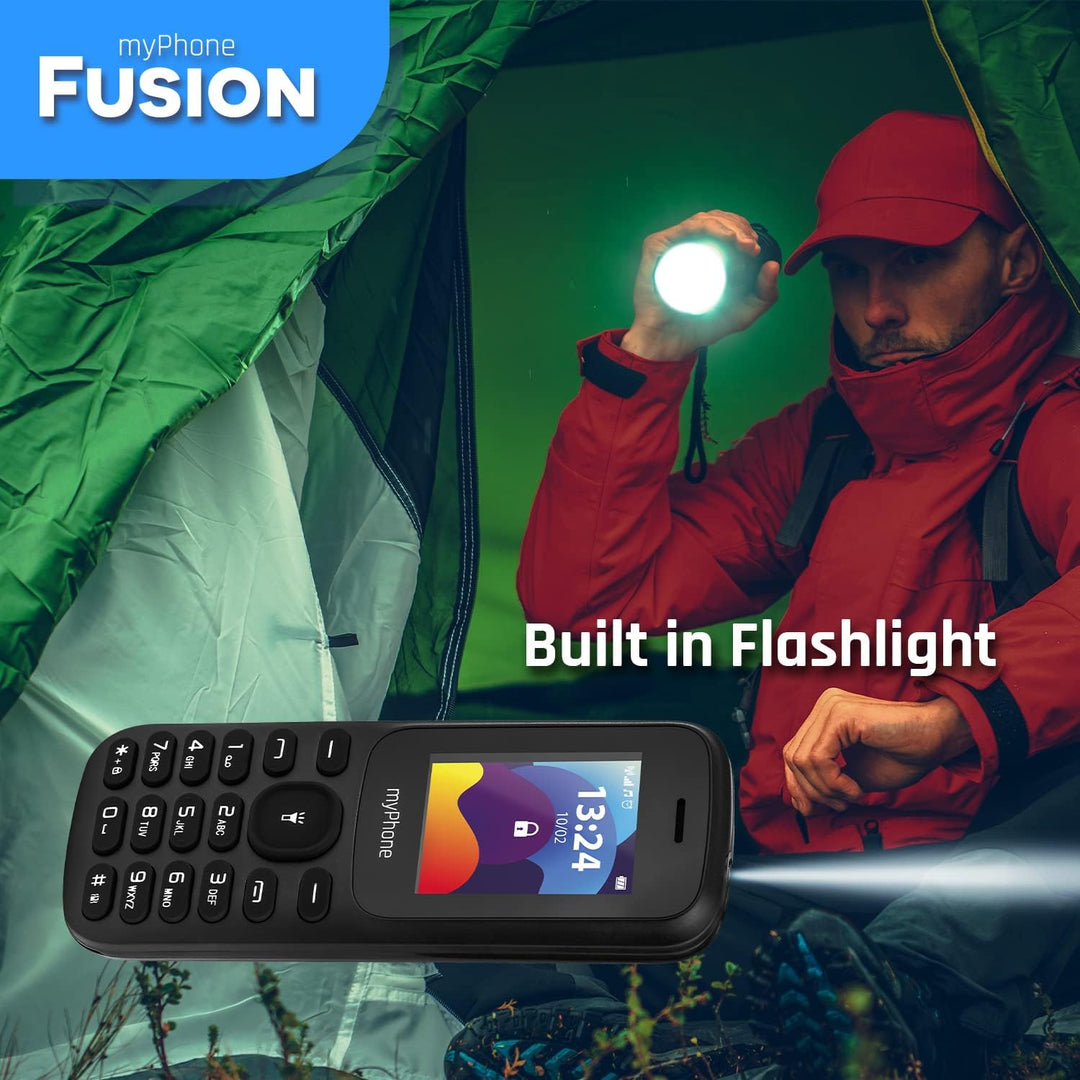MP myPhone Fusion Tastentelefon, grosse beleuchtete Tasten, Farbdisplay 1,77", Akku 600 mAh, Fackel,
