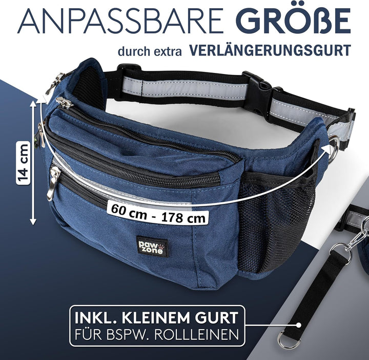 PAWZONE® Futterbeutel Hunde - Leckerlibeutel für Hunde - Bauchtasche für Hunde Zubehör - Leckerlitas