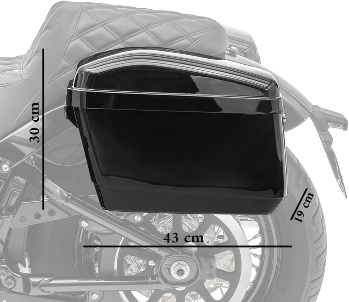 Seitenkoffer Nevada 20l für Chopper/Custombike CB43366