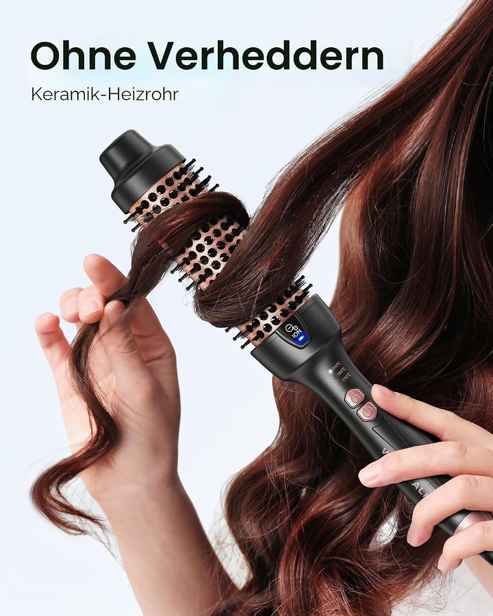 Wavytalk Thermobürste, 38 mm ionische Thermal Brush Lockenbürste mit Heizfunktion, ideal zur schonen