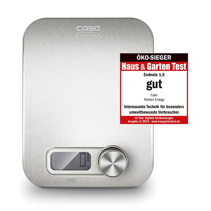 CASO Kitchen Energy Design Küchenwaage, Testsieger Haus & Garten Test, batterielose Nutzung durch ki