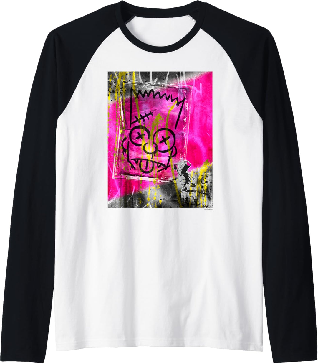 The Simpsons Bart Simpson El Barto Graffiti Raglan