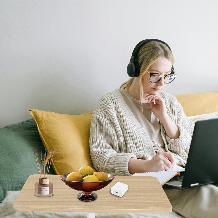 AKOZLIN Höhenverstellbarer Laptop-Ständer (45,7-121,9 cm) & Betttisch – Tragbares Holztablett Schrei