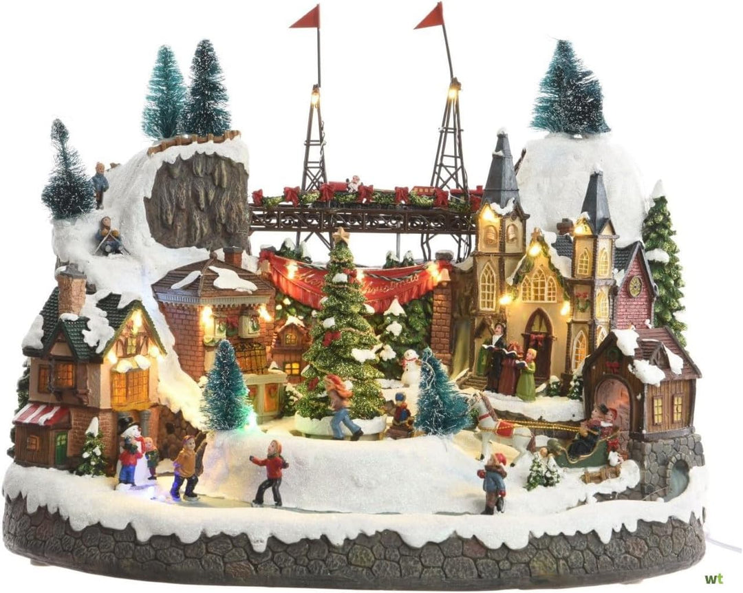 Lumineo Weihnachtsdorf 25,5 x 39 x 31,5 cm 25 l, Bunt