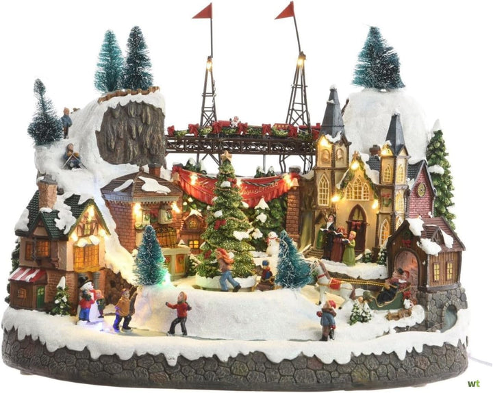 Lumineo Weihnachtsdorf 25,5 x 39 x 31,5 cm 25 l, Bunt