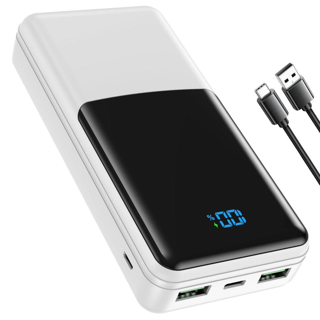 Coblob Power Bank, Powerbank USB C 27000mAh PD 30W QC4.0 Schnellladefunktion mit LED Display 2 Input