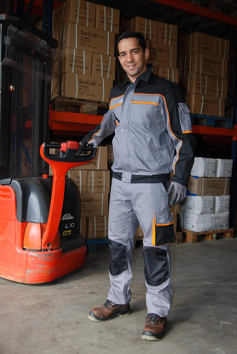 Gahibre Hose aus 100% Baumwolle, 300 g, mit mehreren Taschen
