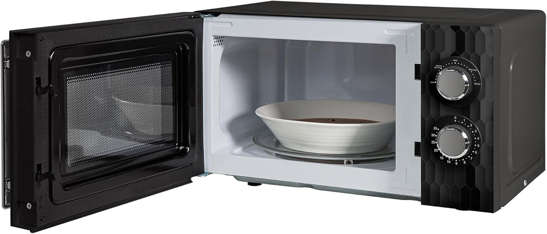 Russell Hobbs Honeycomb RHMM715B Solo Mikrowelle, 17 Liter, 700W, Schwarz, mit 5 Leistungsstufen, In