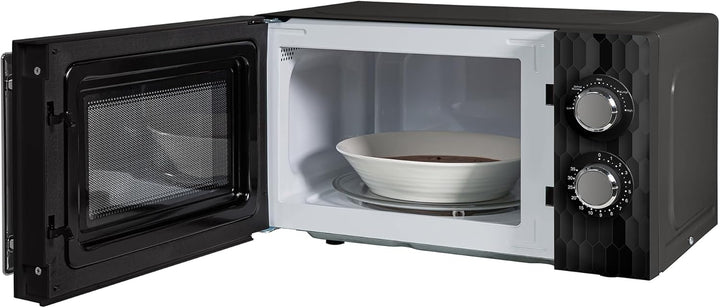 Russell Hobbs Honeycomb RHMM715B Solo Mikrowelle, 17 Liter, 700W, Schwarz, mit 5 Leistungsstufen, In