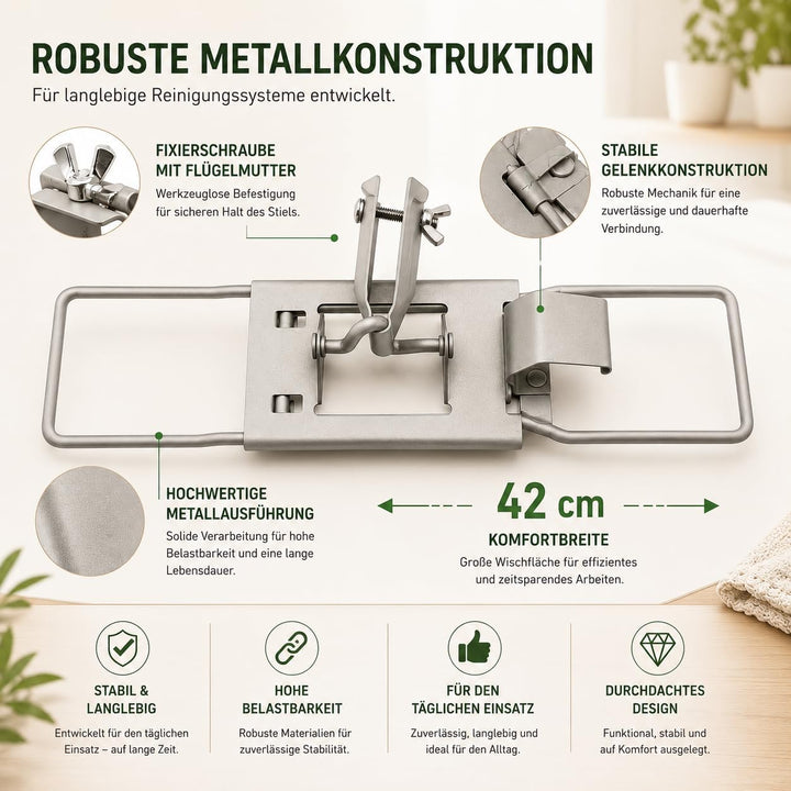 Bodenexpress Bodenwischer Halter Metall kompatibel Hara 42 cm | Kompatibel mit Hara und weiteren Wis