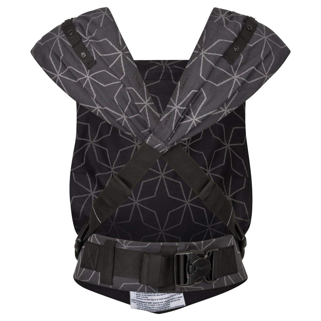 Hoppediz Babytrage Primeo, für Neugeborene ab Geburt, Bauchtrage, Rückentrage, 100% Bio-Baumwolle, M