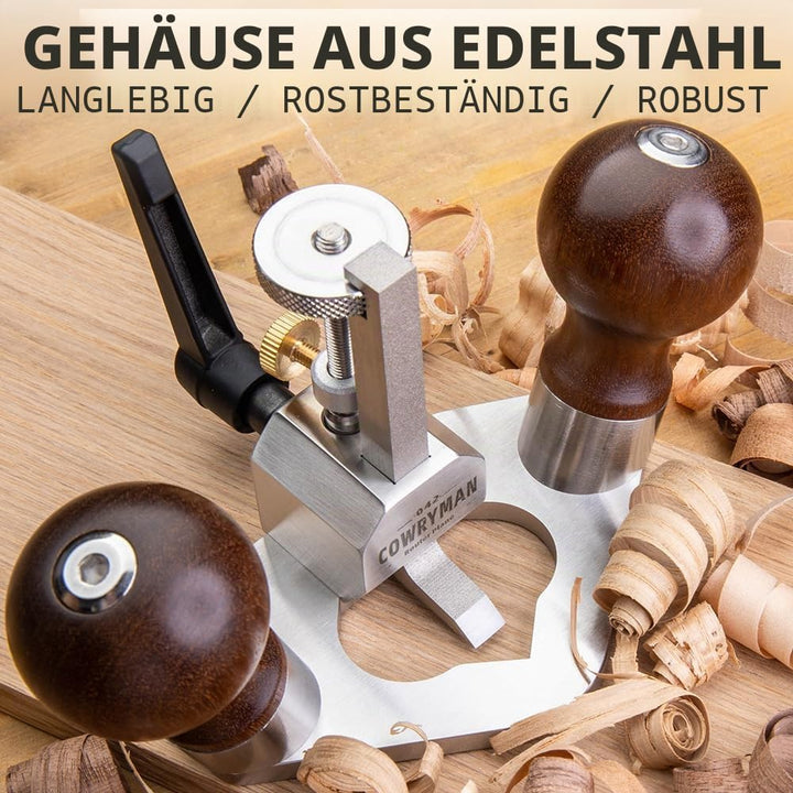 Cowryman 042 Oberfräsehobel Handheld Präzisions-Holzbearbeitungswerkzeug mit Tiefenanschlag für deta
