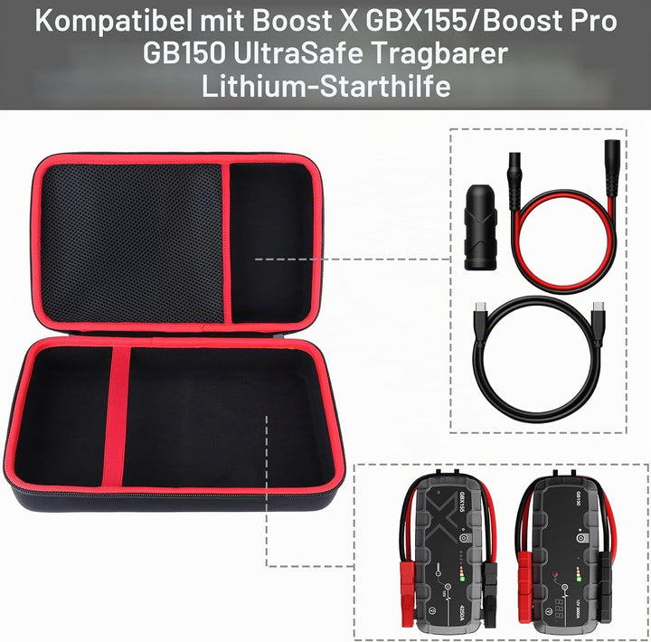Hart Schutz Hülle Etui Tasche für Boost X GBX155 / Boost Pro GB150 UltraSafe Starthilfe Powerbank Fü