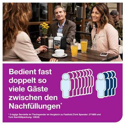 Tork Xpressnap Fit Tisch Serviettenspender – 272900 – N14 Spender für Restaurants – sparsame Einzelb