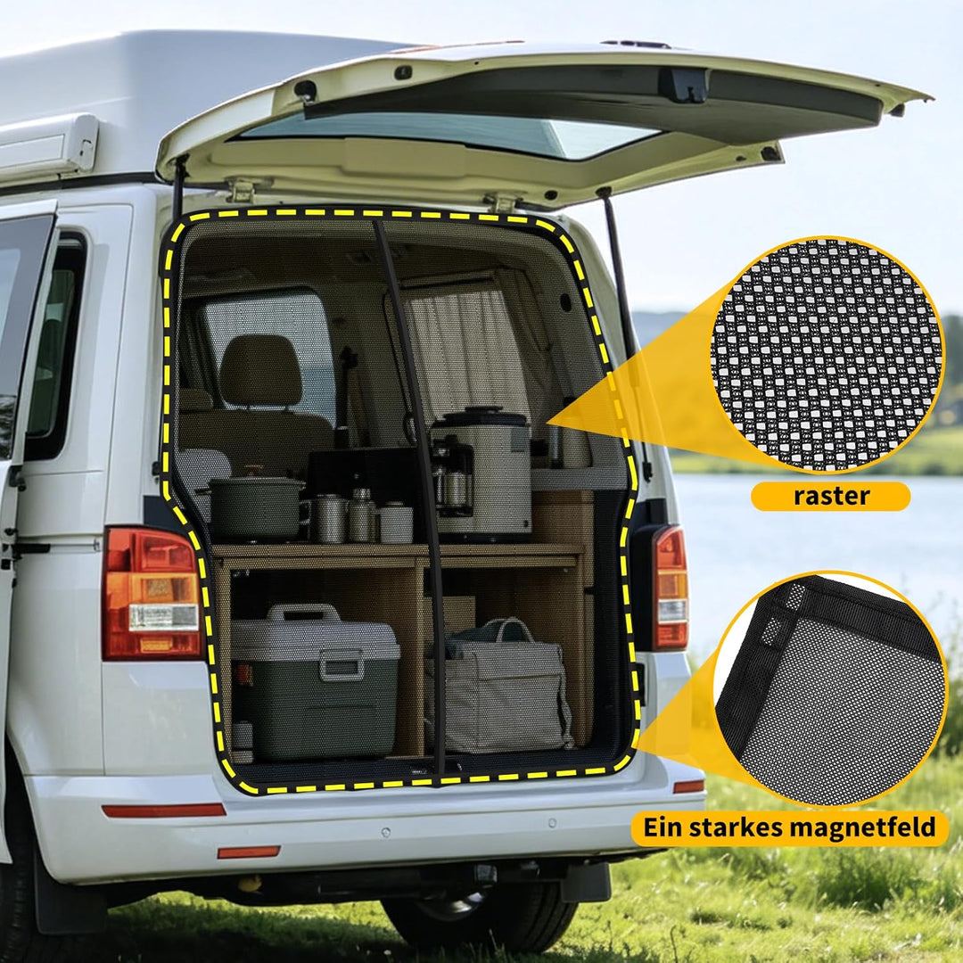 Moskitonetz Magnetisch kompatibel VW T5 T6 für Hintertür, Auto Fliegengitter & Insektennetz & Sonnen