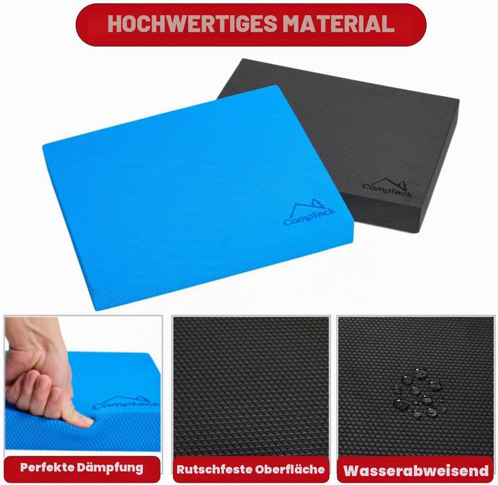 CampTeck Schaumstoff Balance Pad - Leicht und rutschfest für Stabilität, Kraft, Yoga-Unterstützung u