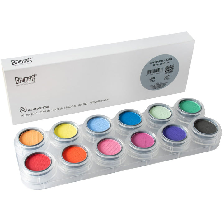 Rouge-/Lidschattenpalette RA mit 12 Farben, RA