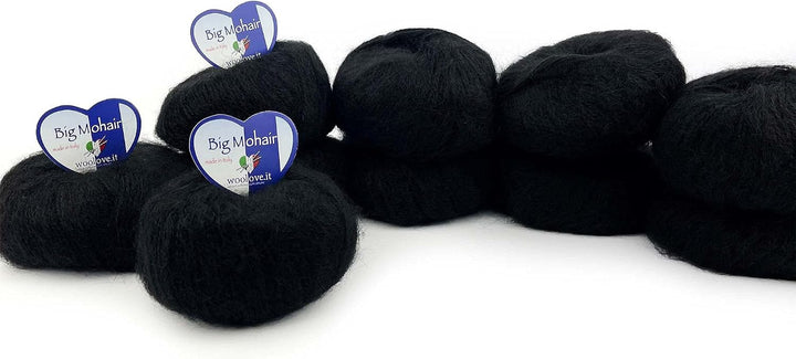 Tricot Café – Big Mohair – ideal für Babys, gemischte Wolle, Schwarz 17, Schwarz 17