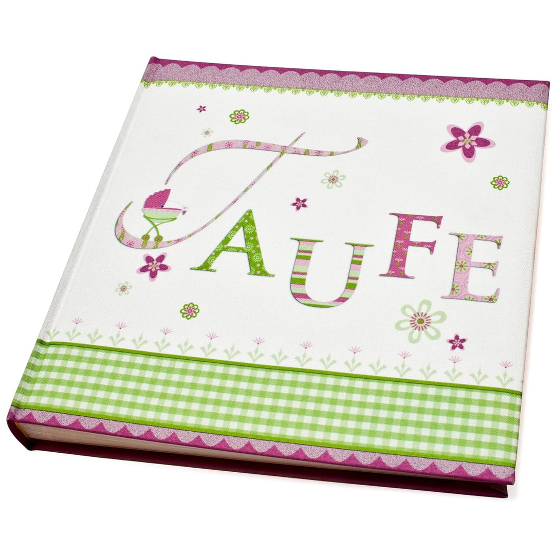 goldbuch 24185 Taufalbum Lovely, Album ca. 25 x 25 cm, Fotoalbum mit 60 weisse Blankoseiten mit Perg