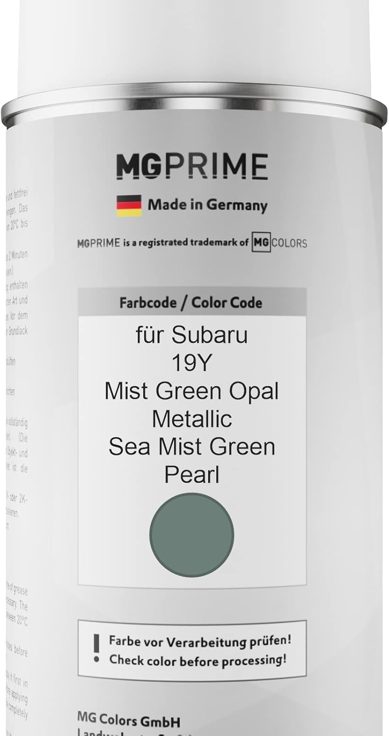 MG PRIME Autolack Sprühdosen Set für Subaru 19Y Mist Green Opal Metallic/Sea Mist Green Pearl Basisl