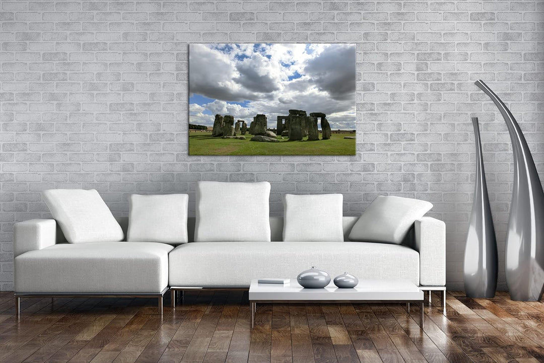 deyoli gigantische Stonehenge Felsformation in England im Format: 100x70 als Leinwandbild, Motiv fer