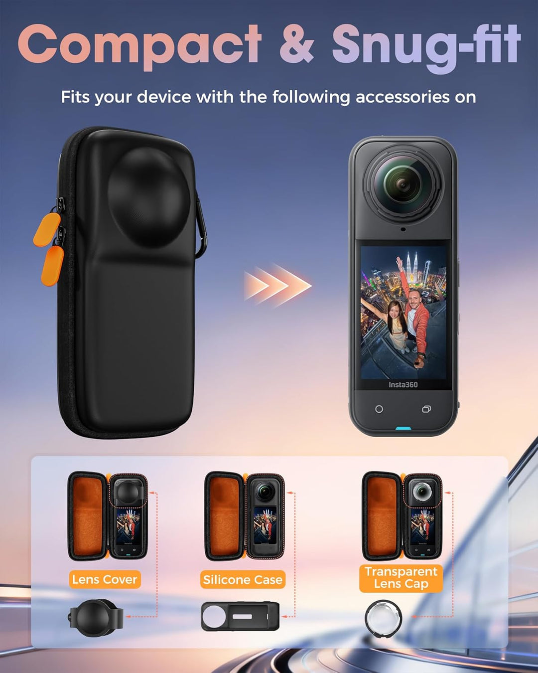 ProCase Tasche für Insta360 X5 X4 360° Action Cam + Tragetasche für DJI Neo 2