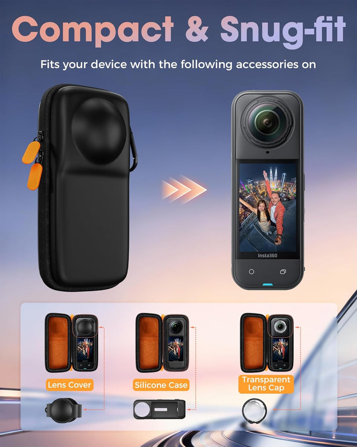 ProCase Tasche für Insta360 X5 X4 360° Action Cam + Tragetasche für DJI Neo 2