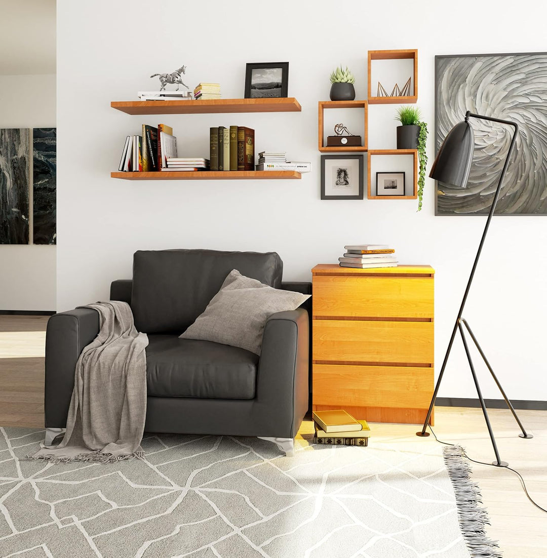 AKORD Kommode K60 mit 3 Schubladen | für das Wohnzimmer Schlafzimmer Schrank Büro Arbeitszimmer | Mo
