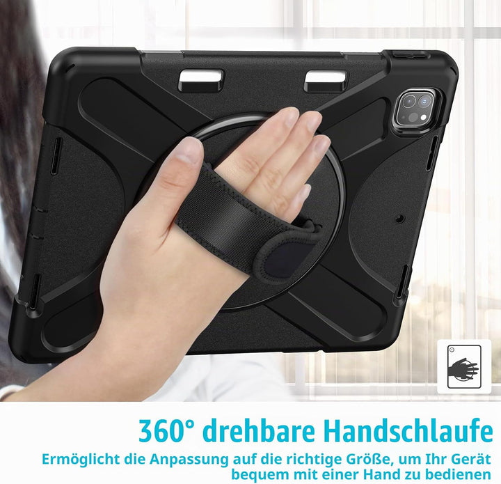 Gerutek Hülle für iPad Pro 12,9 Zoll (6. /5. /4. /3. Generation) 2022/2021/2020/2018, Stossfeste Rob