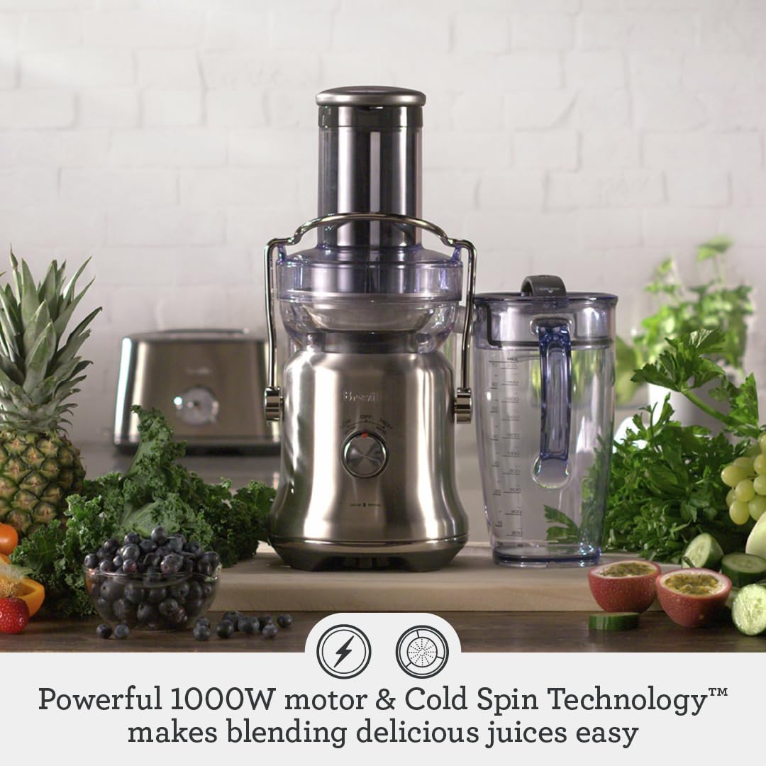 Breville Saftbrunnen SL, BJE530BBS1BUS1 Stainless Steel 70 fl oz, Stainless Steel 70 fl oz