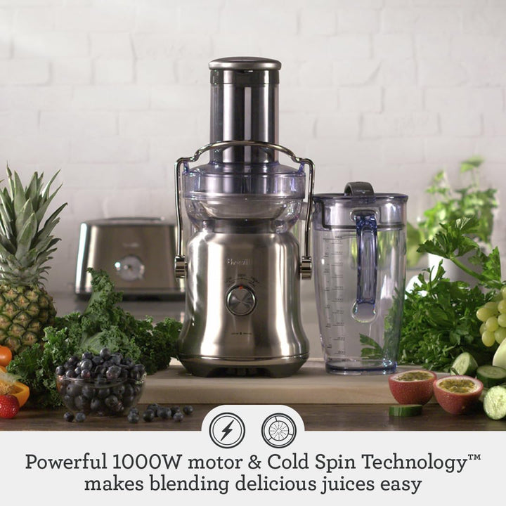 Breville Saftbrunnen SL, BJE530BBS1BUS1 Stainless Steel 70 fl oz, Stainless Steel 70 fl oz