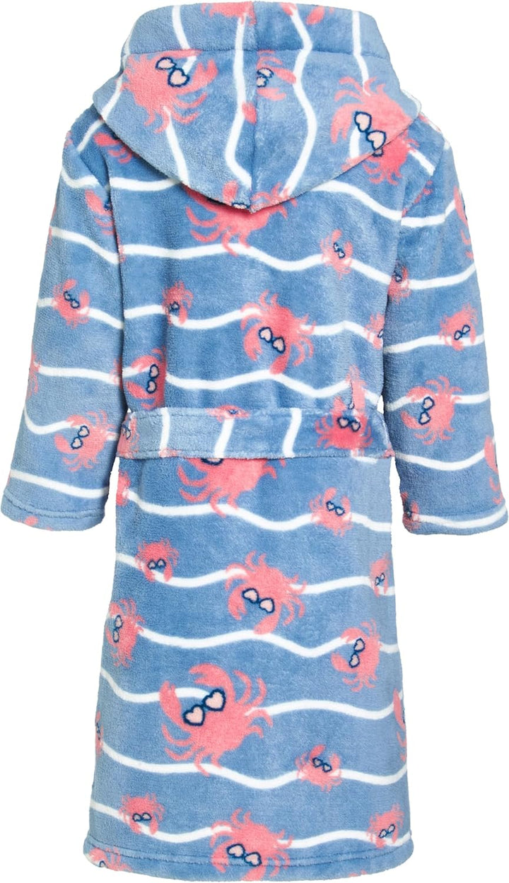 Playshoes Unisex Kinder Fleece-Bademantel Morgenmantel 110-116 Krebs, 110-116 Krebs