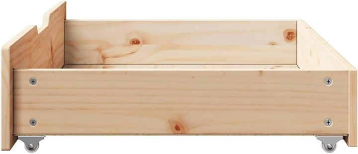 vidaXL Bettschubladen 2 Stk., Bettkasten Holz Aufbewahrung mit Rollen, Bett Schublade Bettauszug, Be
