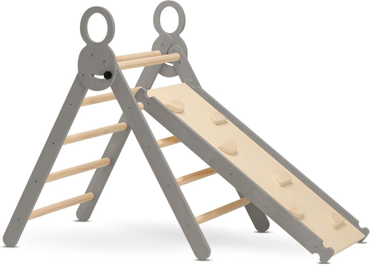 Deryan Montessori Indoor Spielset Indoor für Kleinkinder und Kinder - Kletterwand, 5 in 1 Kletterdre