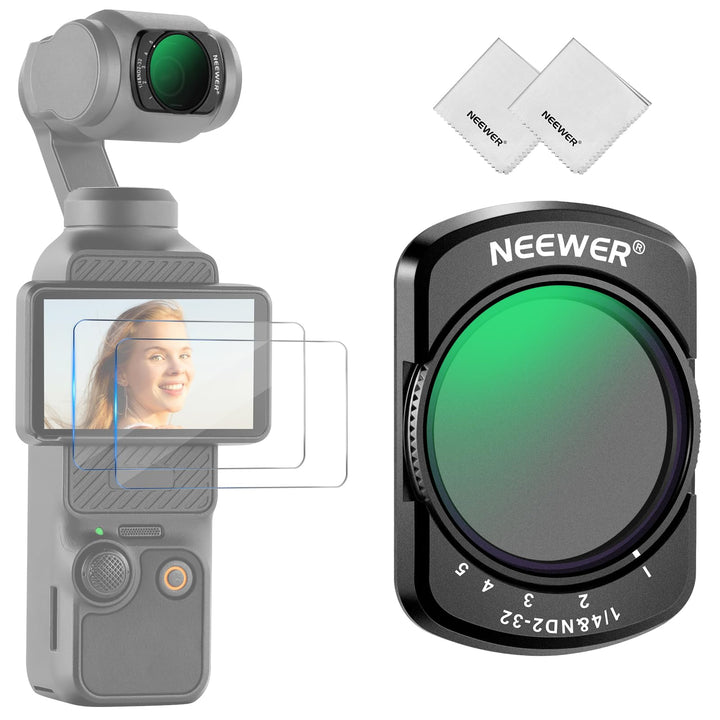 NEEWER Variabler ND und Black Diffusion 1/4 Filter, kompatibel mit DJI Osmo Pocket 3 Creator Combo Z