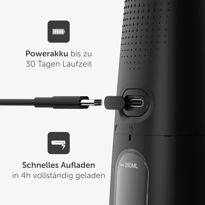 Wondersmile Munddusche PRO - Testsieger 2024-100 Tage risikofrei testen - SmoothFlow-Technologie für