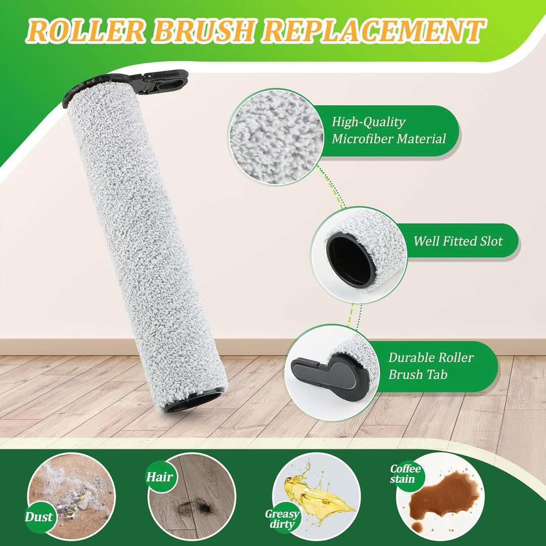 2 Bürstenrollen 4 Filter Ersatzteile für Tineco Floor One S7 Steam Nass Trockensauger Zubehör Set Bü