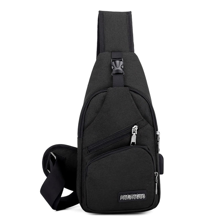 VARLIVOO Herren Sling Bag mit USB Port Crossbody Bag Diebstahlsicherung Schultertaschen Reise Wander