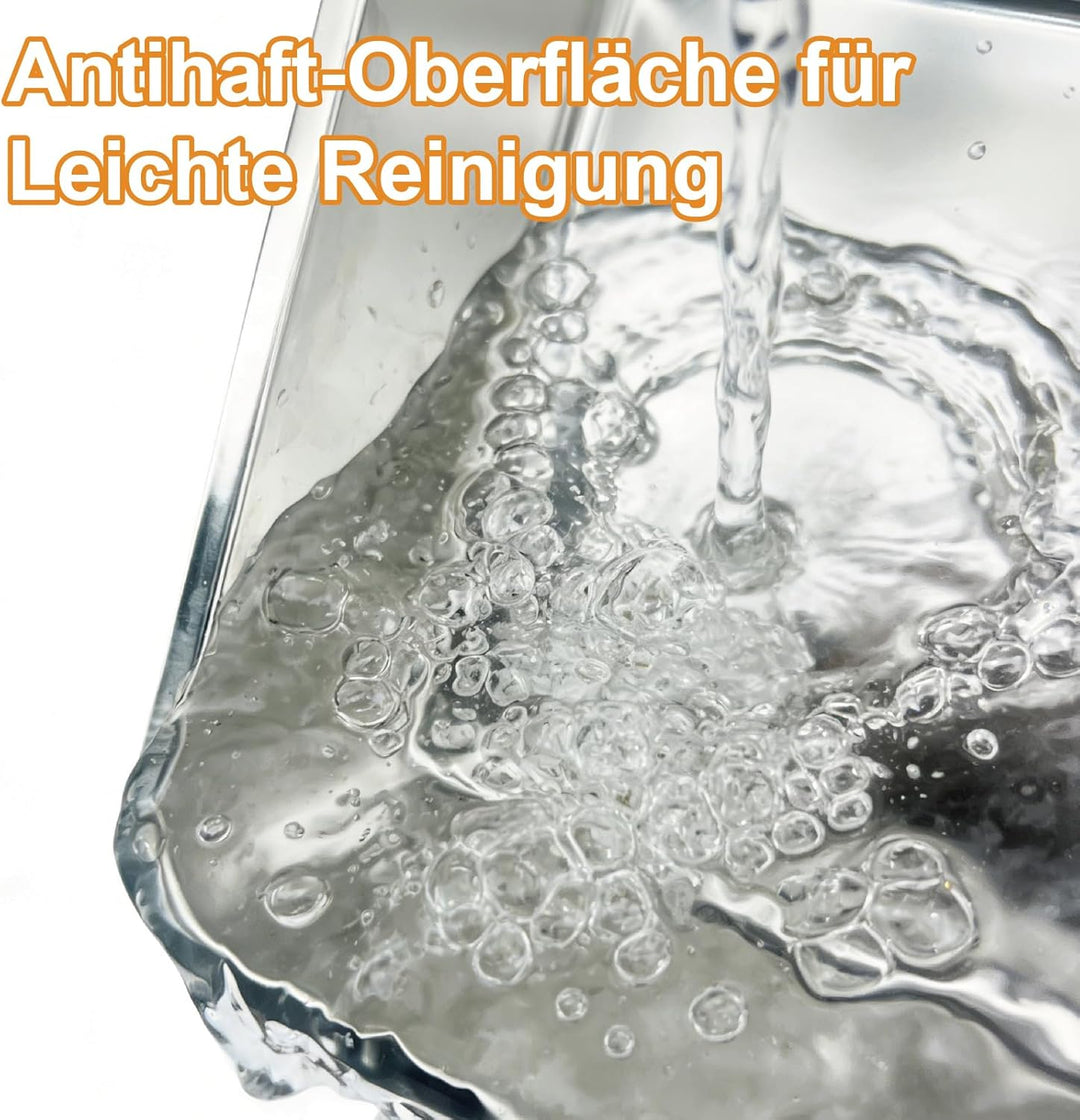 Edelstahl Katzenklo Offen, 60x40x15cm – Katzentoilette Edelstahl mit Antihaftbeschichtung, Geruchsfr