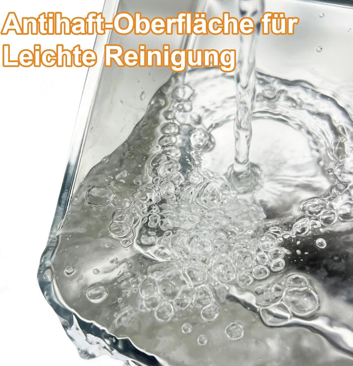 Edelstahl Katzenklo Offen, 60x40x15cm – Katzentoilette Edelstahl mit Antihaftbeschichtung, Geruchsfr