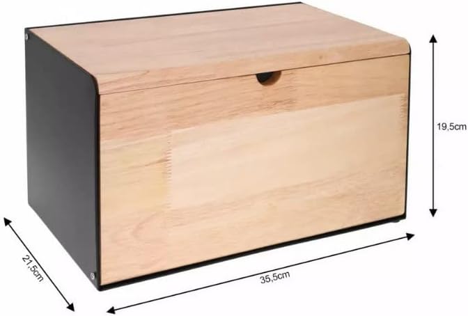Brotkästen mit Deckel,Brotaufbewahrungsbox, Schneidebrett aus Bambus, Brotkasten aus Metall, Brot un