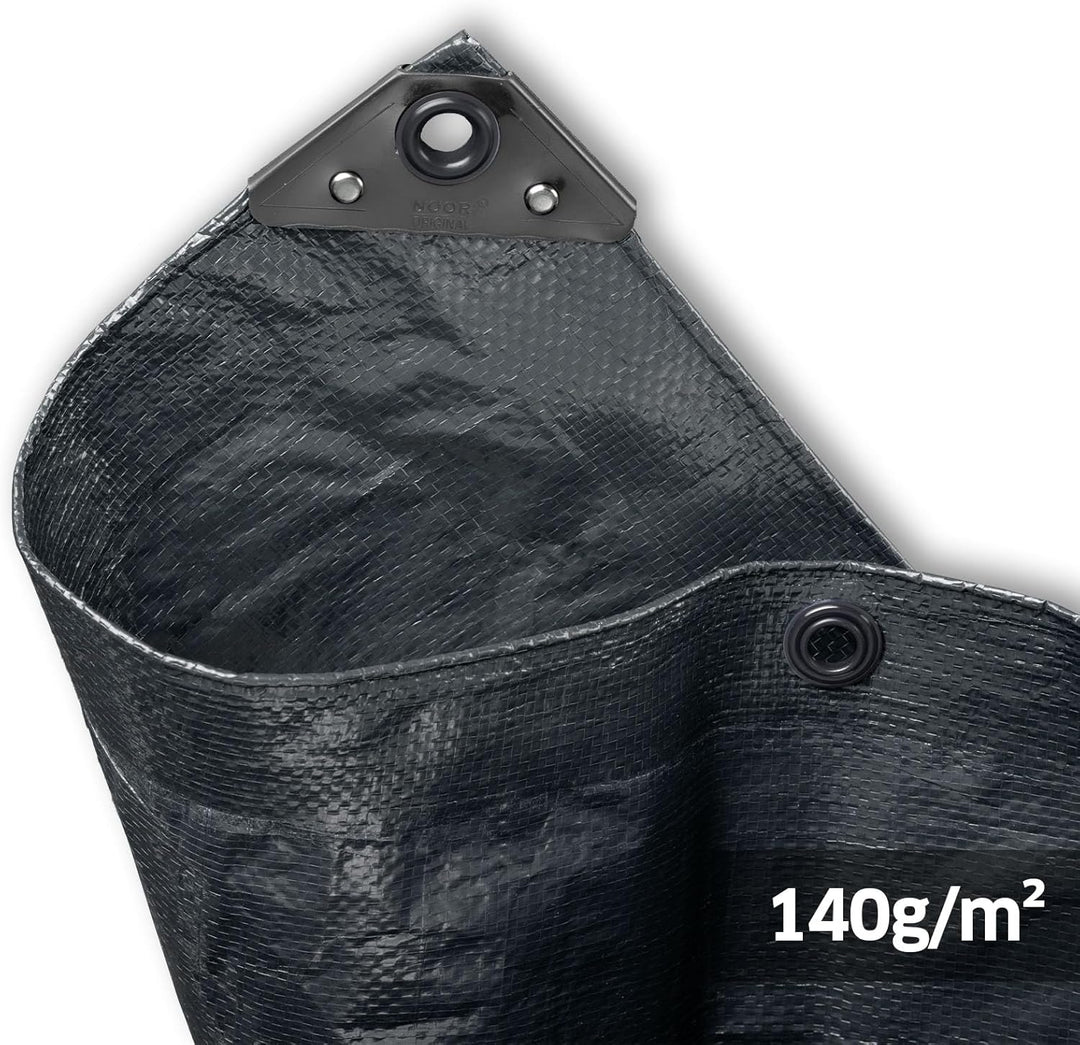 NOOR Abdeckplane Profi 140g/m2 Anthrazit I 5 x 8 m IAllzweckplane für Schutz vor Witterung I Ideal g