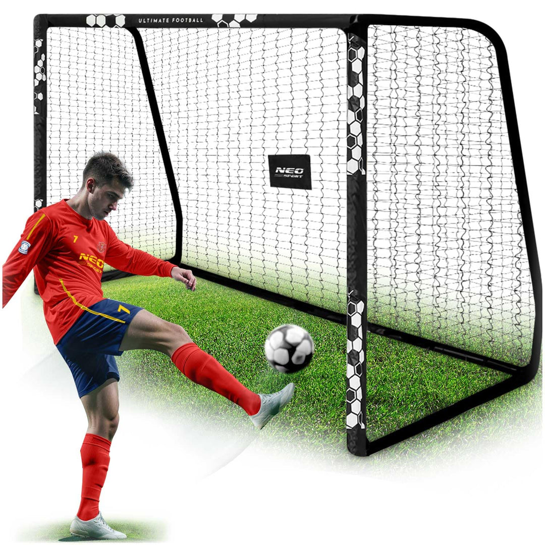 Neo-Sport Fussballtor Fussball Tor für Kinder und Erwachsene Mit Schutzhülle 300 x 200 x 120 cm Schw